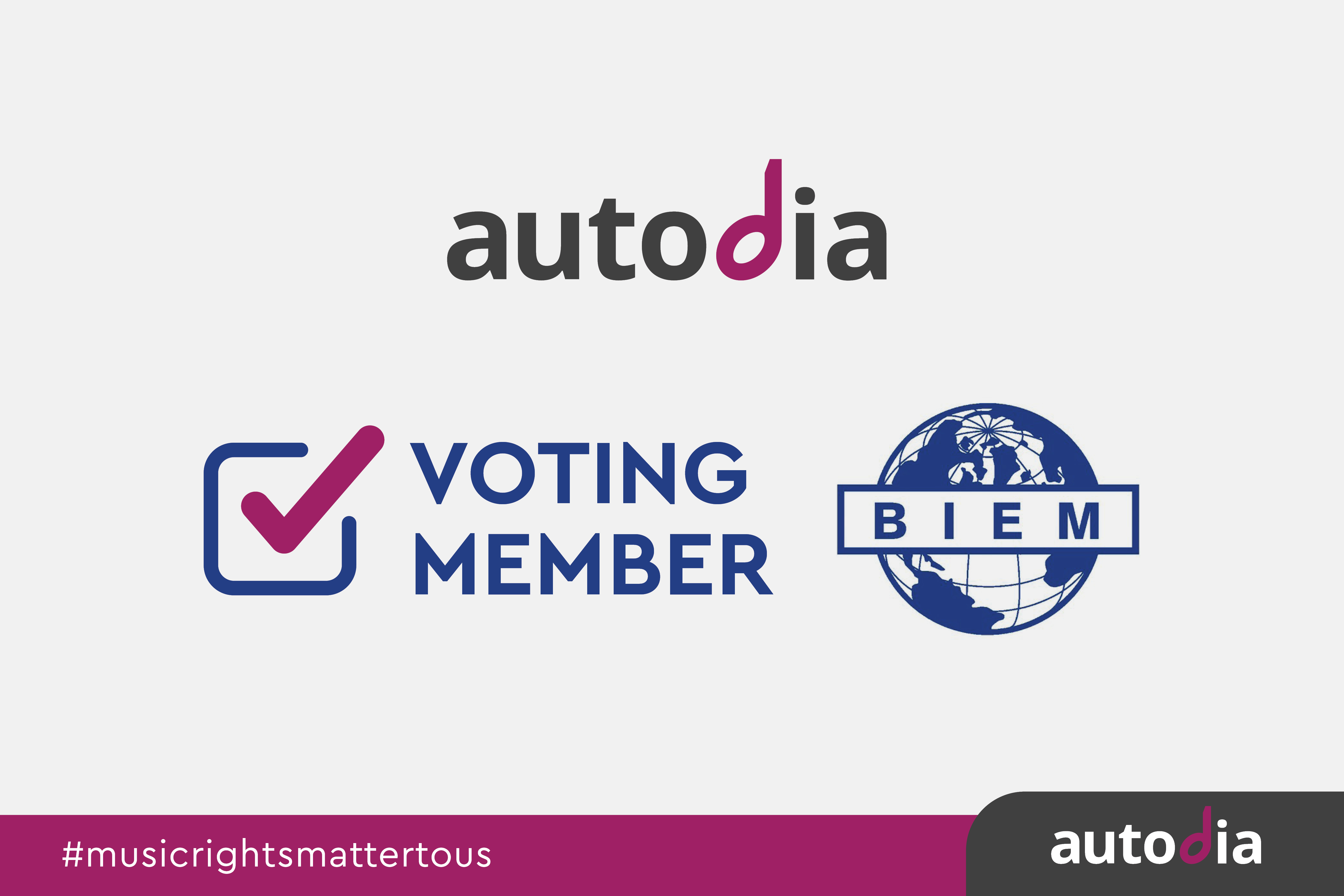 AUTODIA voting member of BIEM