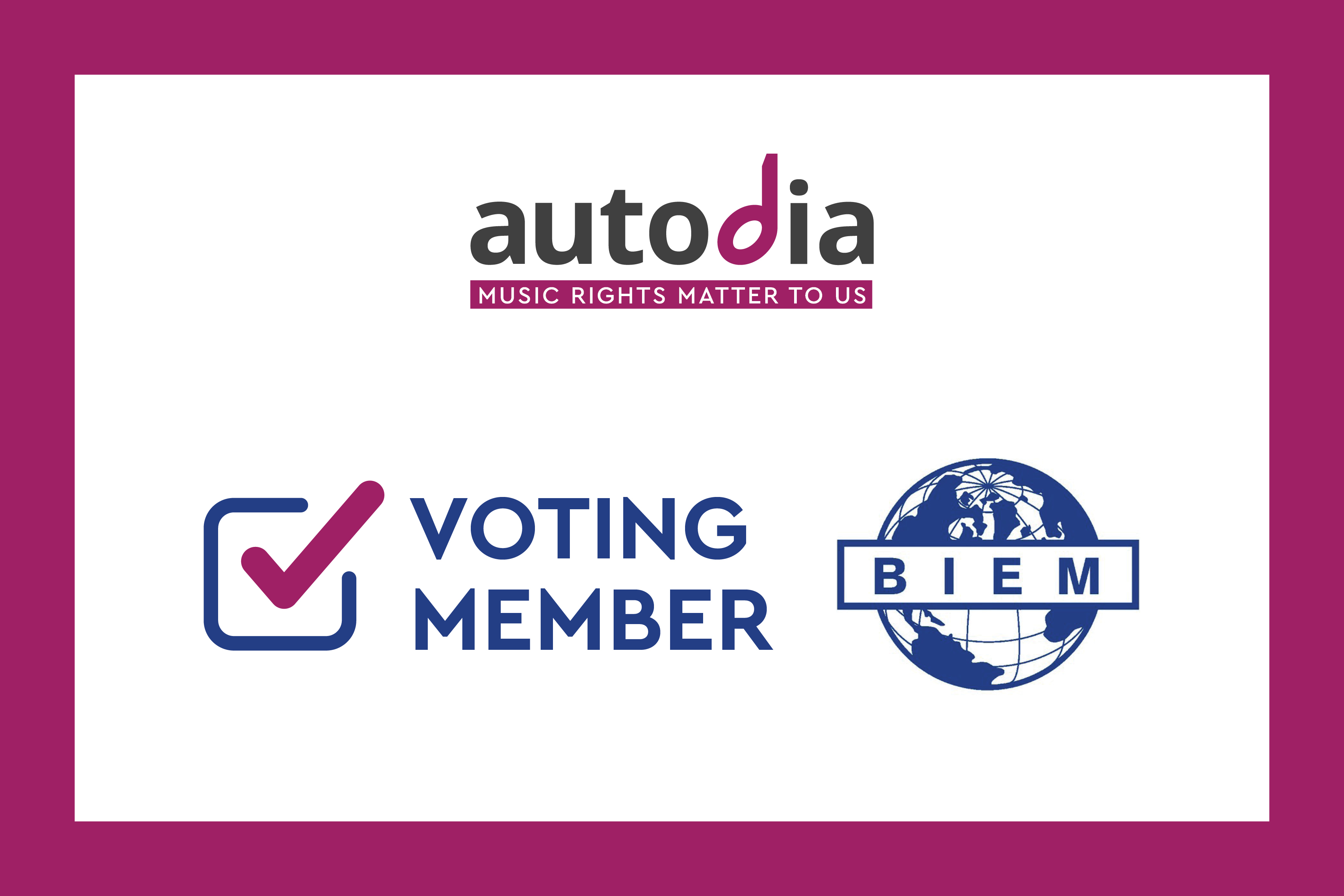 AUTODIA voting member of BIEM